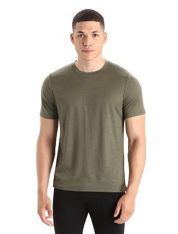 Loden Men's Icebreaker Merino Tech Lite II Short Sleeve Tee T Shirts | USA 1167LISH